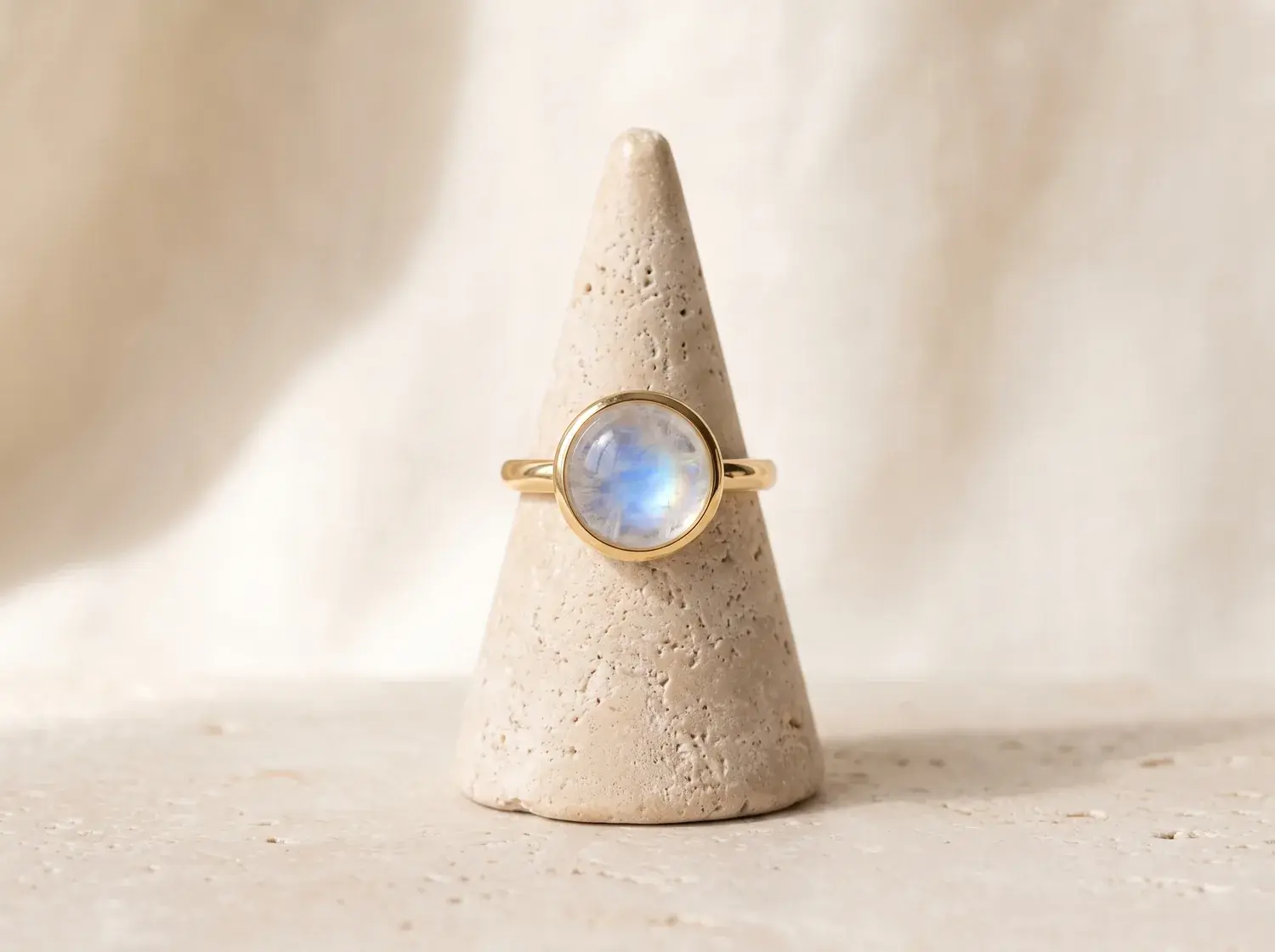 Rainbow Moonstone Ring