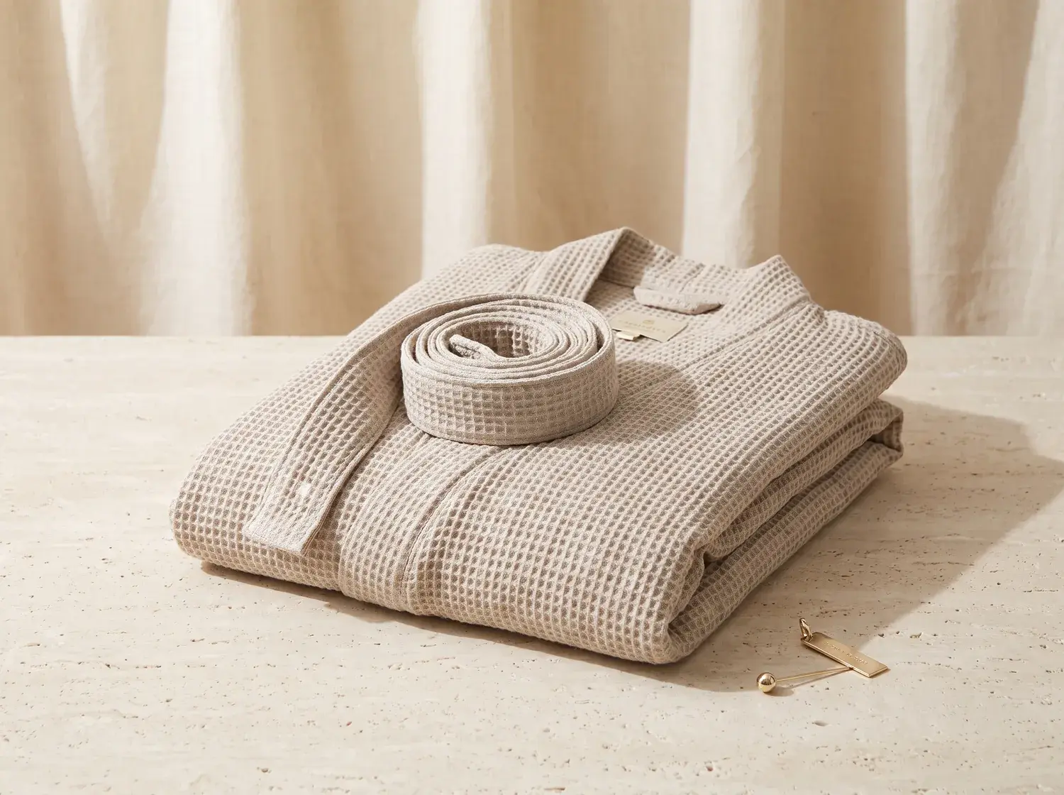 Waffle Linen Spa Robe